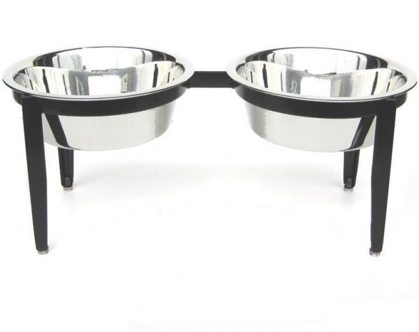 Black Vision indoor outdoor double dog diner